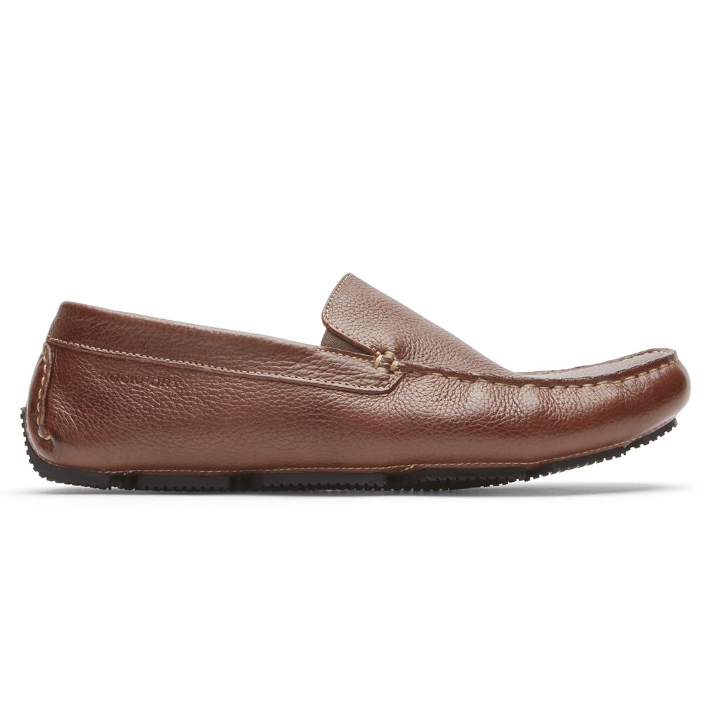 Rockport Rhyder Slipper - Mens Slip-Ons - Brown - NZ (GUQ-475082)